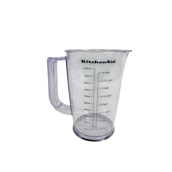 KitchenAid Immersion Blender 1 Liter Measuring Mixing Pitcher With Lid 4 Cup - Picture 3 of 12